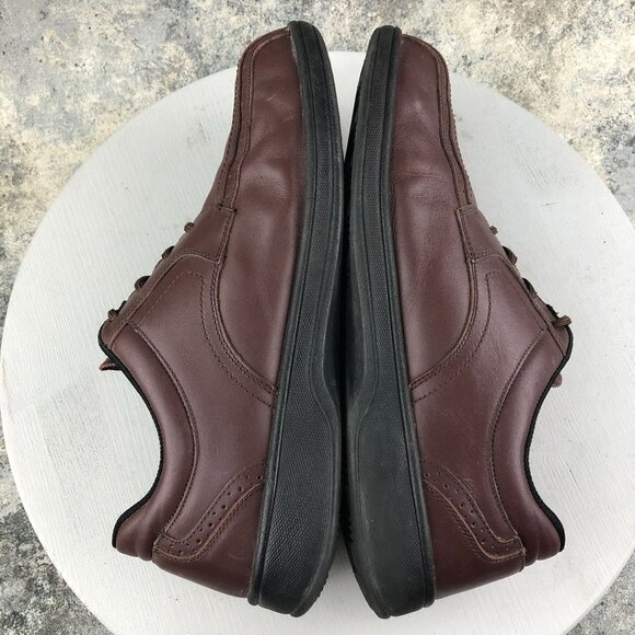 OrthoFeet Men\'s Size 13 2E WIDE Gramercy Brown Leather Dressy Oxfords Shoes 467 main image 12